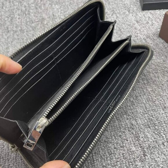 YSL Yves Saint Laurent Zippy Black Wallet lux340-100125 - Picture 13 of 14